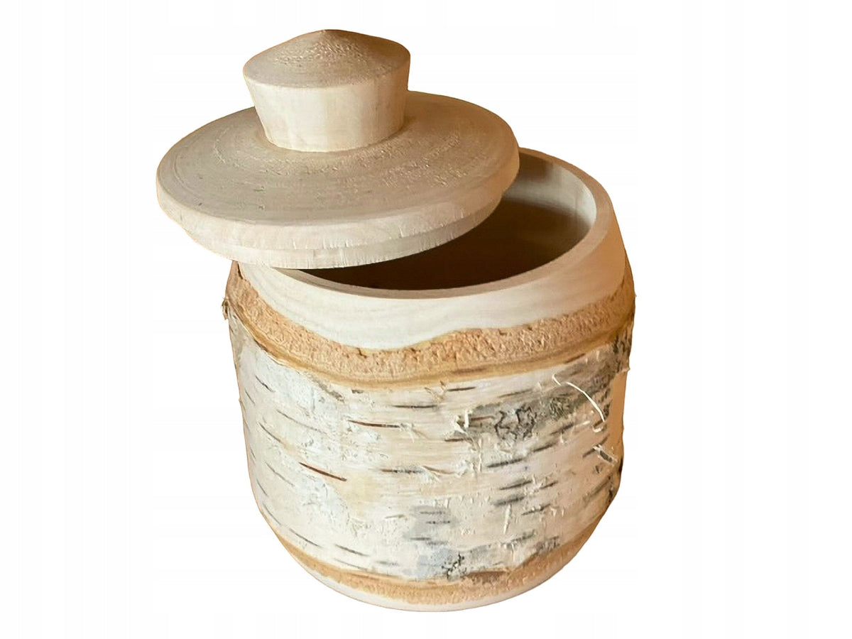 Birch wood salt shaker – Salt container with spoon EAN (GTIN) 5903624713774