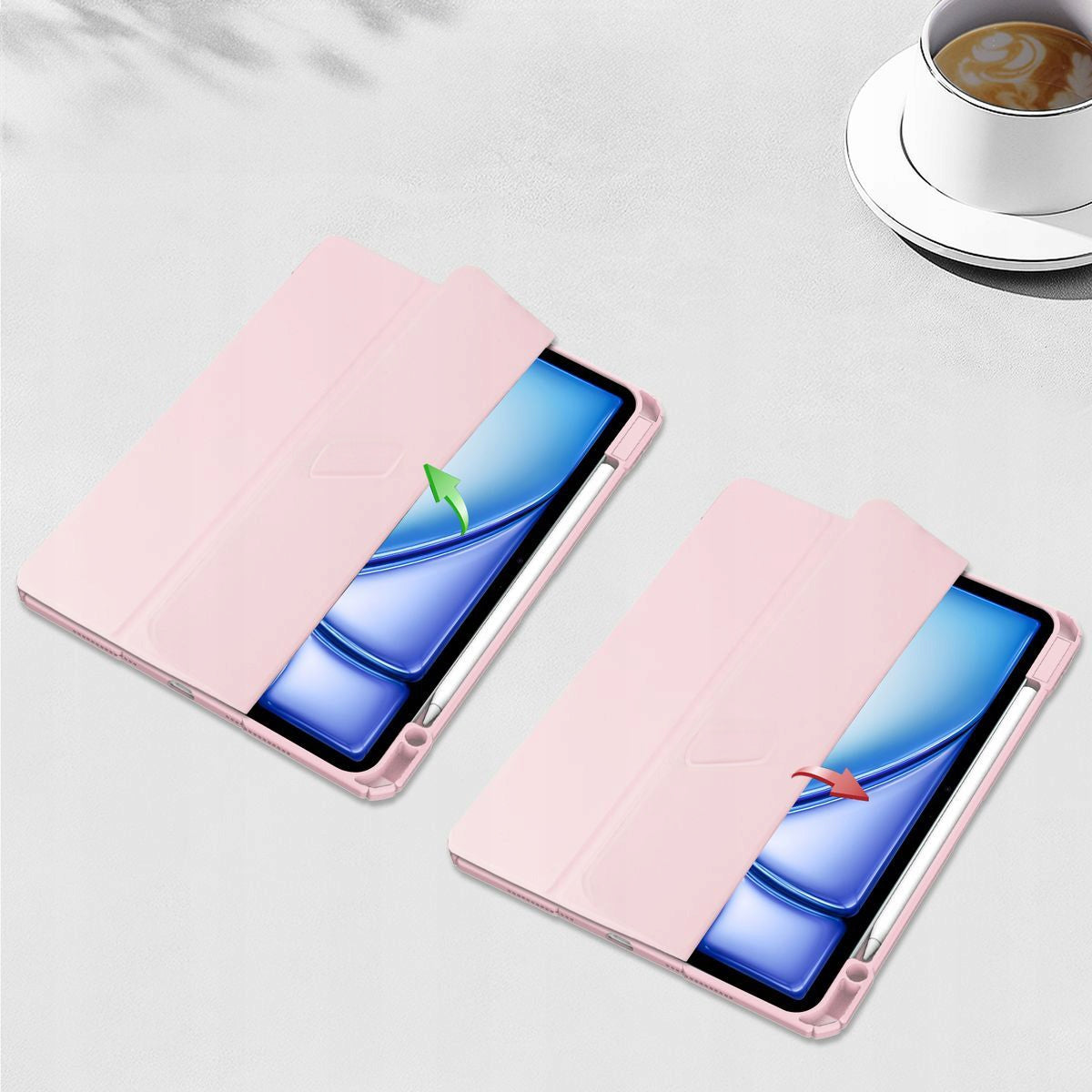 Bizon protective case for iPad Air 13" M4/M3/M2 stylish with flap cover back Manufacturer code BCTCMLIPADA13/24PN