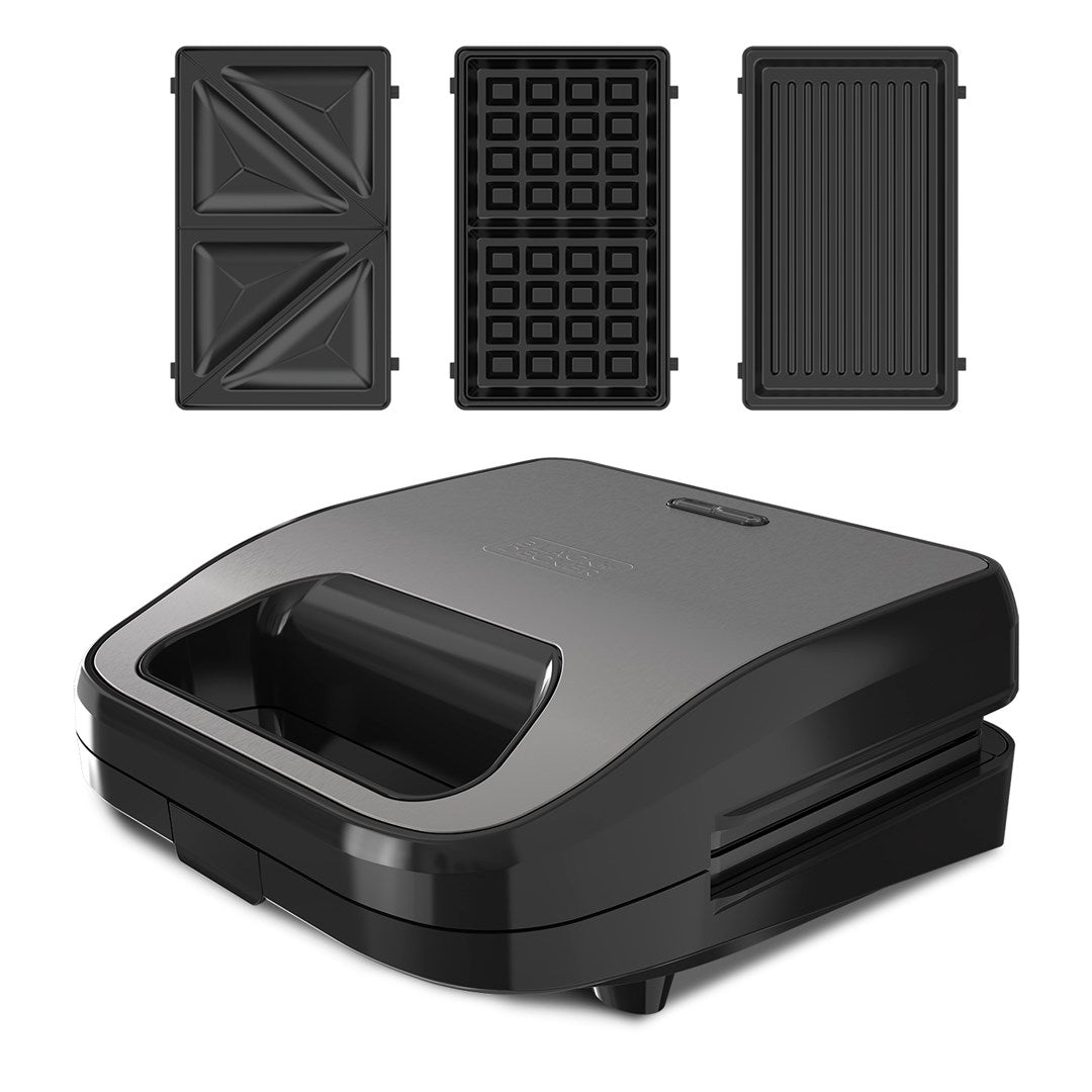 Black-Decker BXSA754E 3in1 750 W 2 Sandwiches