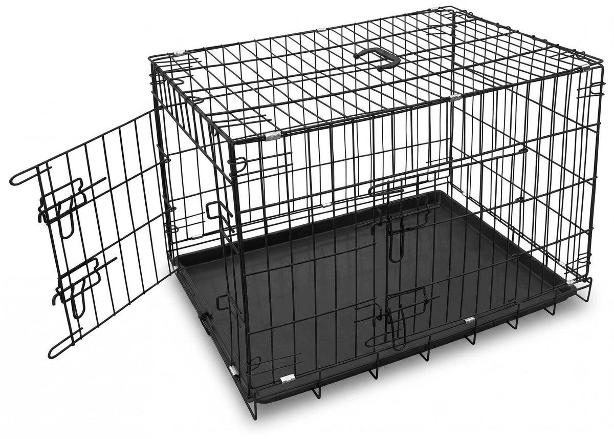 Black Kennel Steel Cage for Dog 30" 76x47x51cm with Litter Box Roz. M Manufacturer code KEN-ST-30-CZ-02