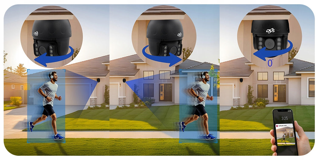 Black Outdoor 4K 8Mpx Rotating WiFi Camera APPROXIMATION SMART 8x ZOOM Brand DVS