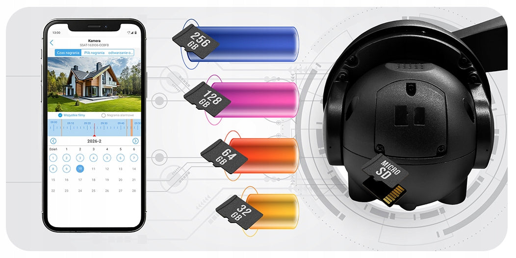 Black Outdoor 4K 8Mpx Rotating WiFi Camera APPROXIMATION SMART 8x ZOOM Kind internal external