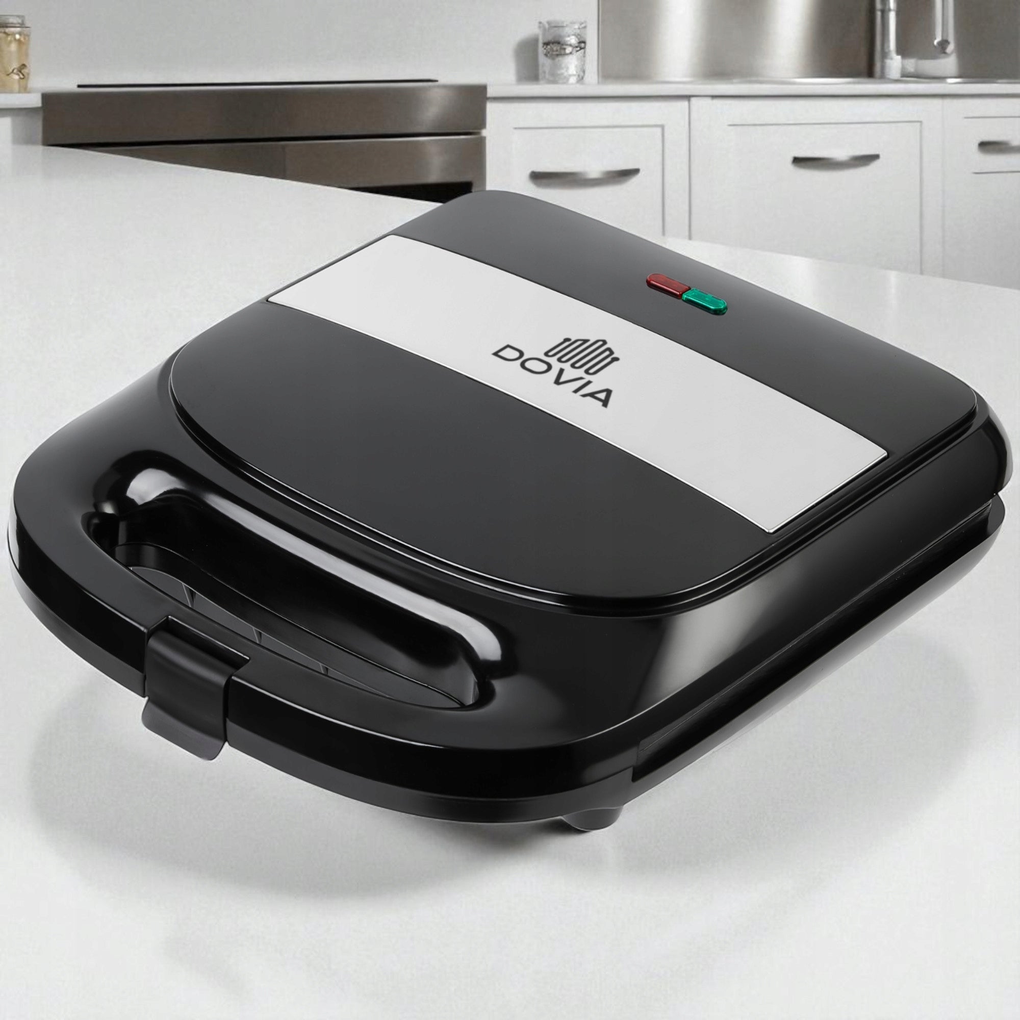 Black Toaster Sandwich Toaster XXL 4 Sandwiches 1400W Toast Sandwich DOVIA Manufacturer code DV 2402