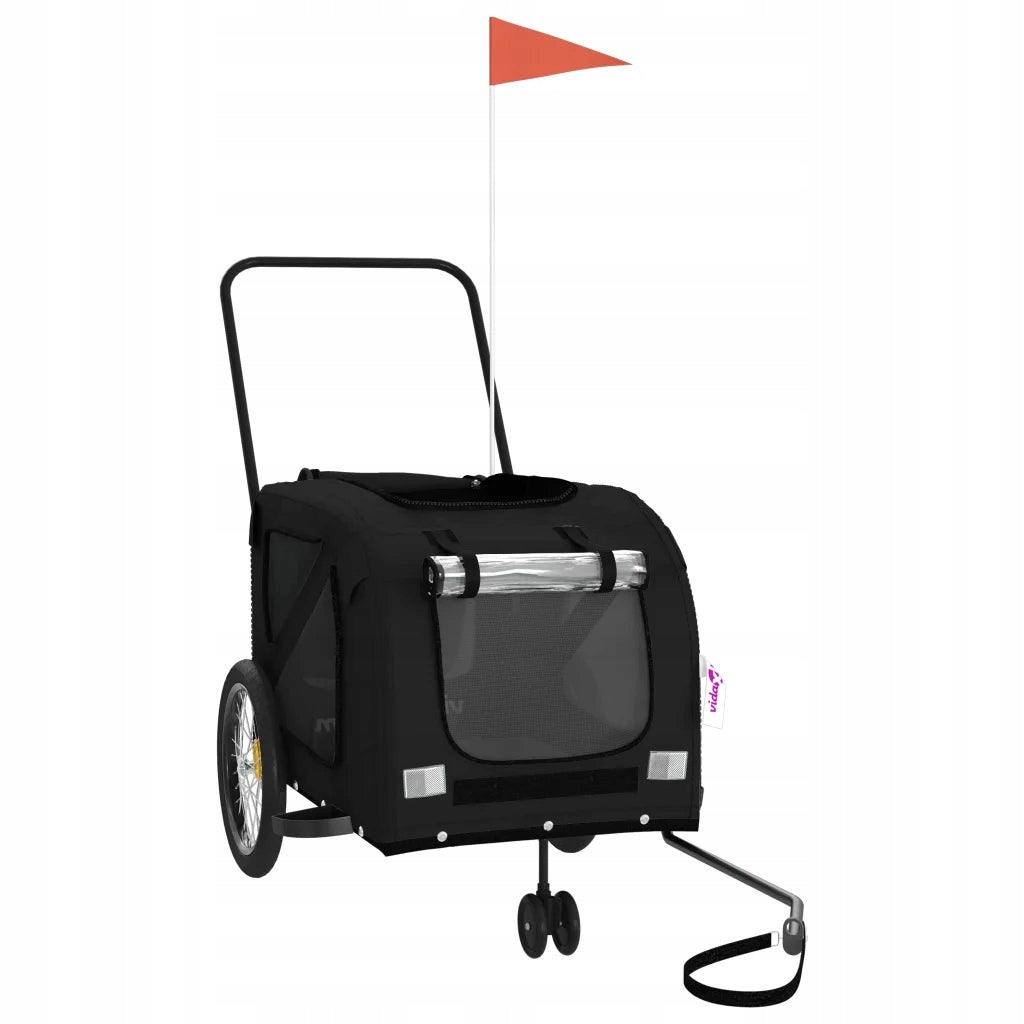 Black bicycle trailer for pets 134 x 68 x 72 cm Brand no brand