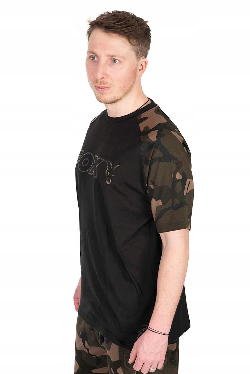 Black/camo Outline T-shirt Size M Fox Color black