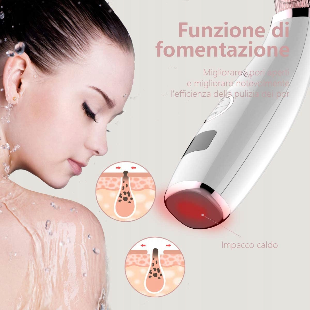 Blackhead vacuum cleaner with 5 tips Mosen M1905 EAN (GTIN) 0749965988236