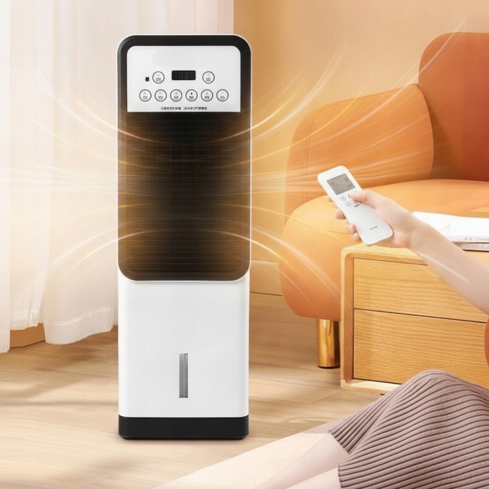 Bladeless Vertical Fan Safe Vertical Fan with Handheld Controller Control Packaging status original