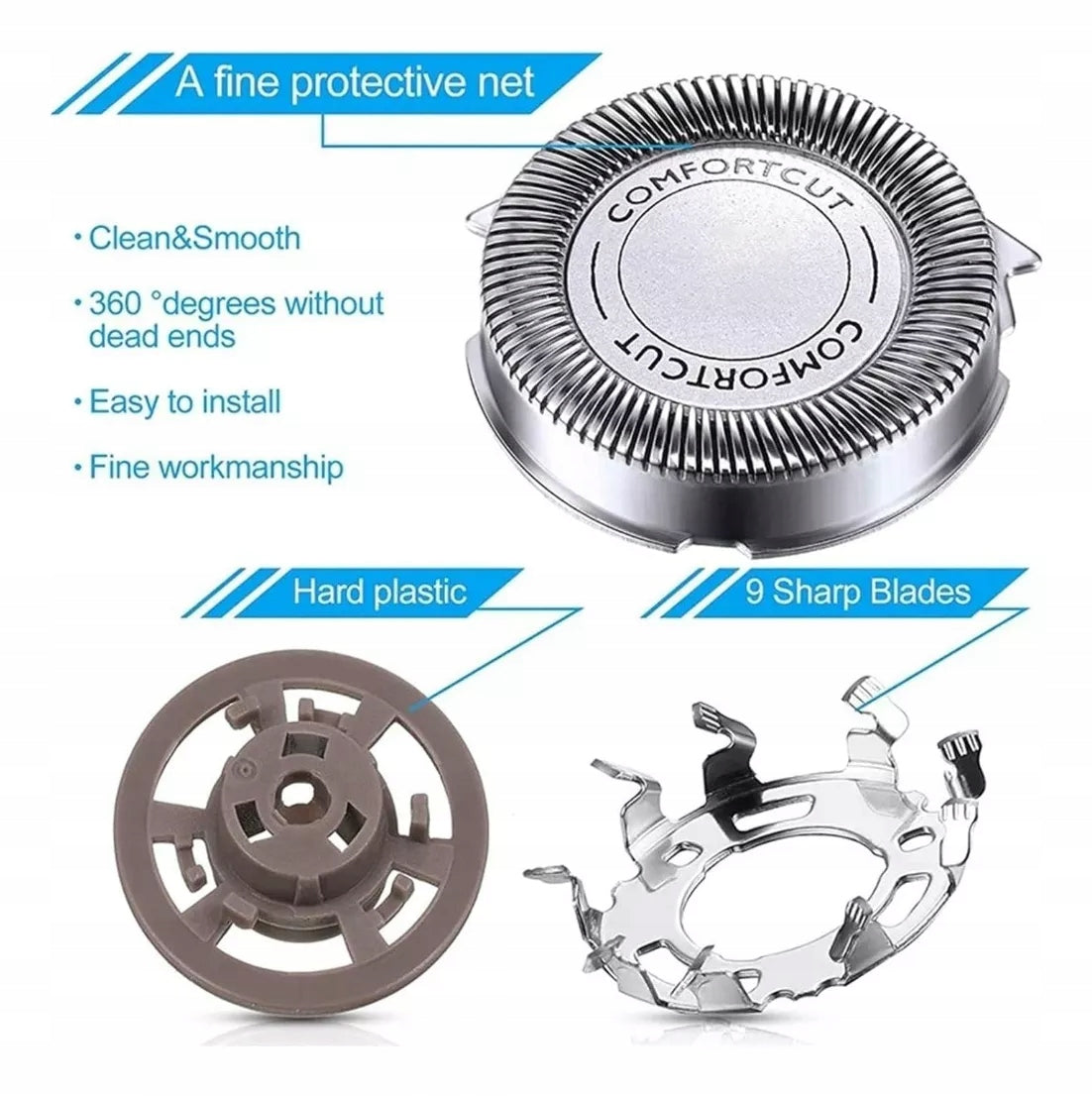 Blades knife heads for Philips SH30 Series S1000 S2000 S3000 S738 shaver Brand no brand