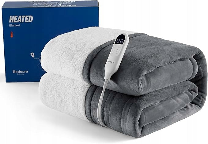 Blanket electric heating matrix Bedsure 200x180cm grey automatic timer Medical device no