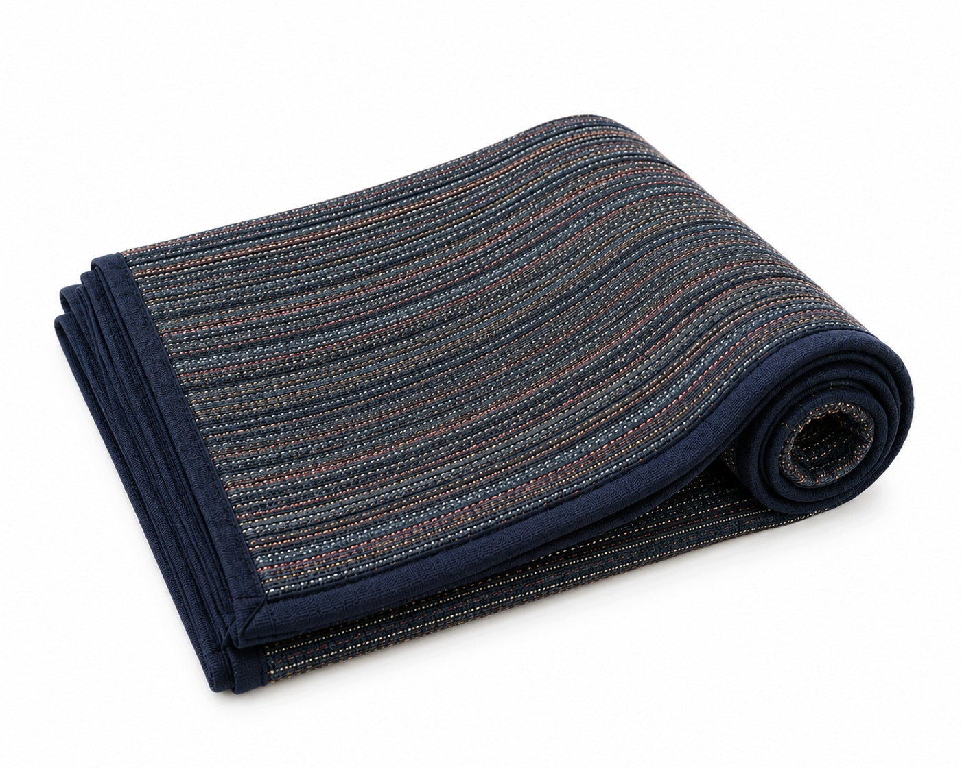Blanket for Yoga, yoga, meditation 160x200cm - with navy blue piping Polish YOGA Manufacturer code KOC-YOGA-GRA-2