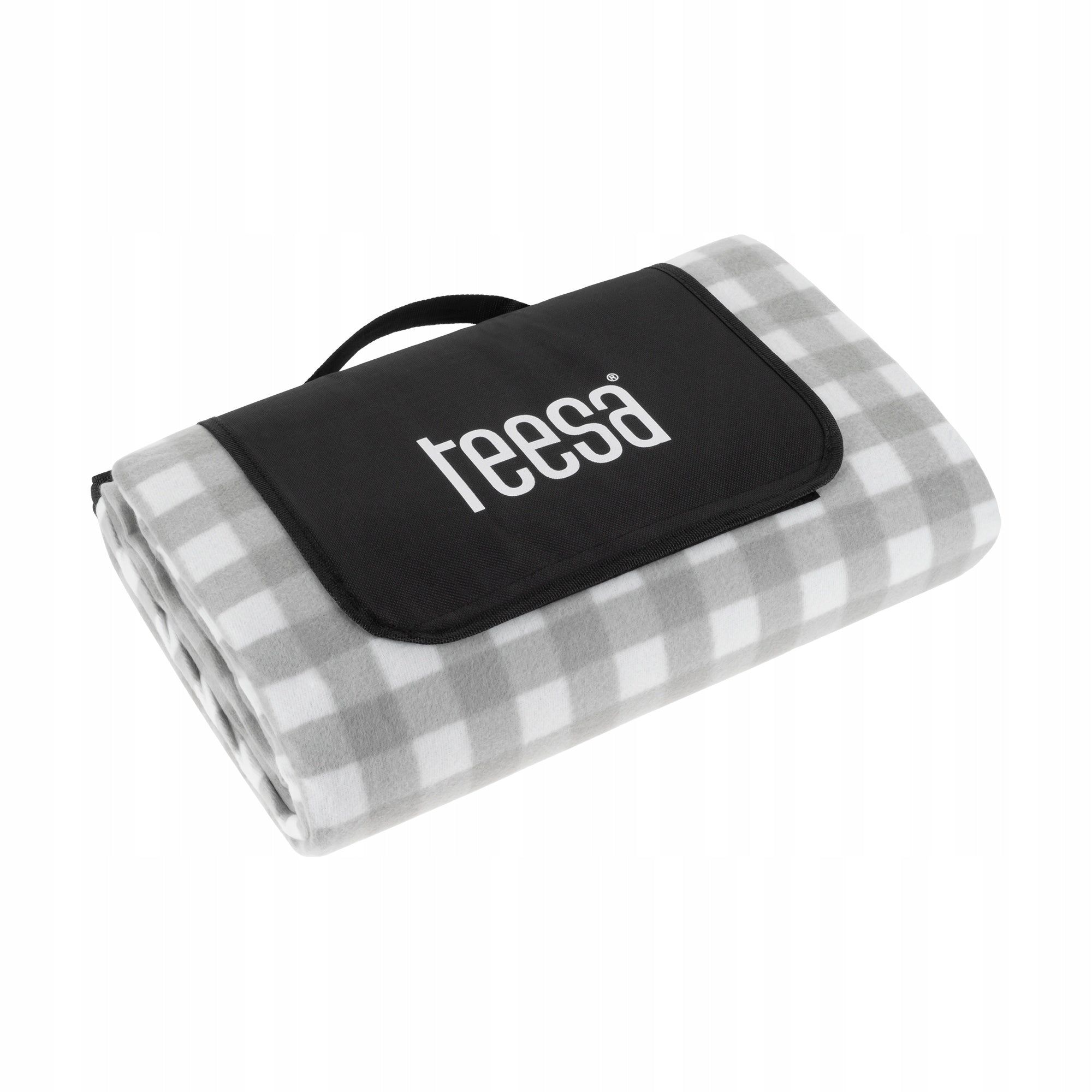 Blanket picnic mat with insulation 200x200 cm TEESA - grey grating Packaging status original