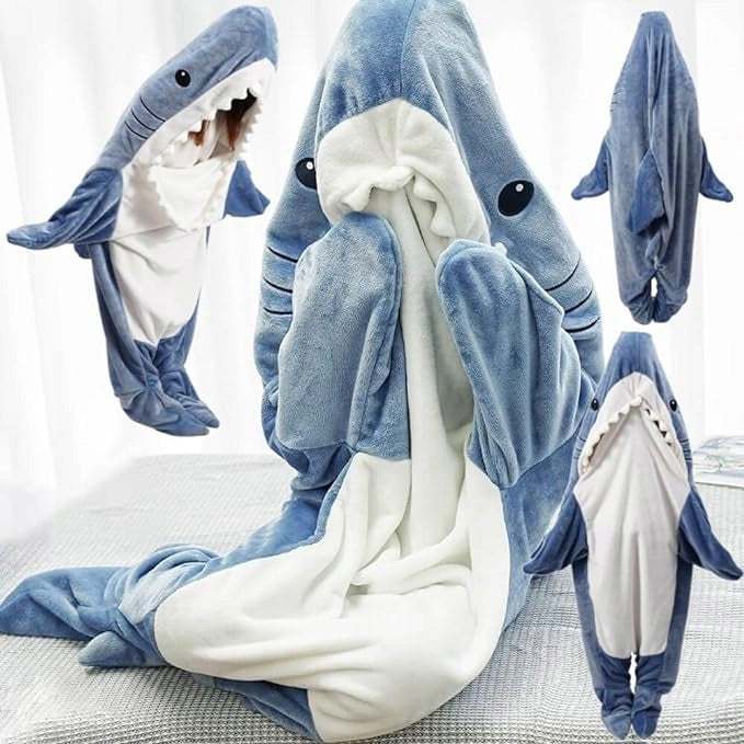 Blanket shark sweatshirt sleeping bag blanketluza costume nice warm universal size M Manufacturer code KOCOBLUZA W KSZTAŁCIE REKINA KOC PIŻAMA GRUBA