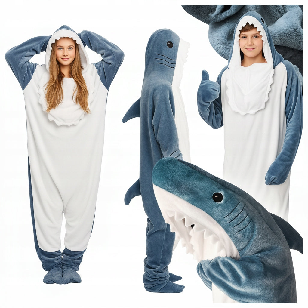 Blanket shark sweatshirt sleeping bag blanketluza costume nice warm universal size M