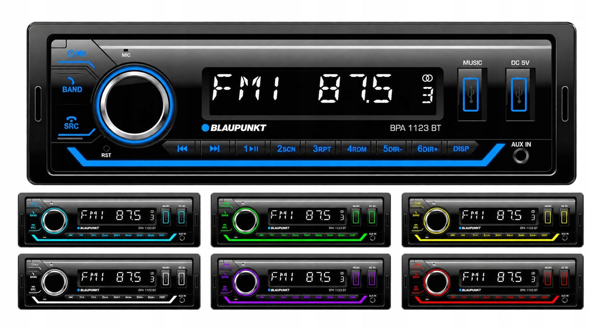 Blaupunkt BPA1123 Car radio AUX USB MP3 Bluetooth VarioColor Packaging status original