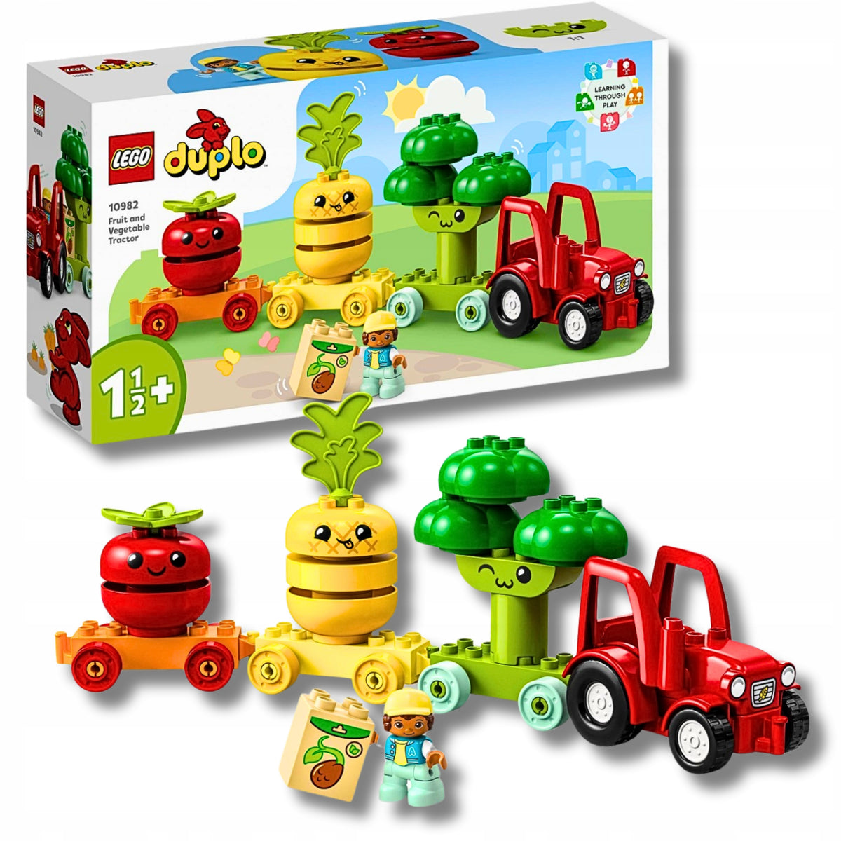 Blocks LEGO DUPLO 10982 Tractor with trailer vegetables fruit 19 el. 18 m+
