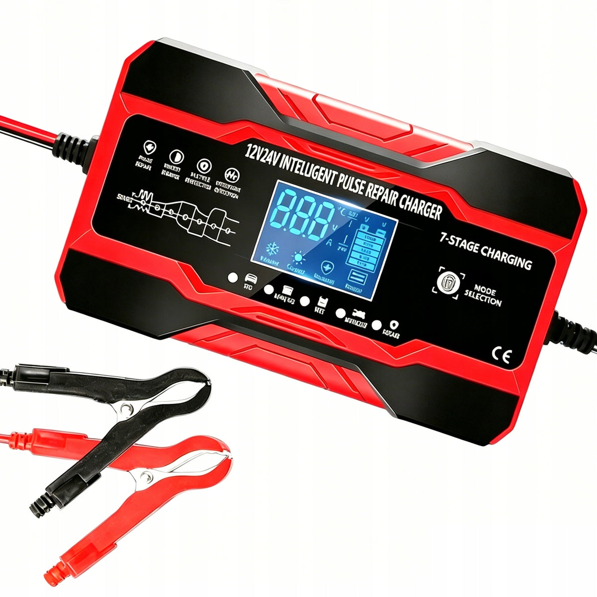 Blow 12V/24V Automatic Rectifier with LCD Display and Repair Function