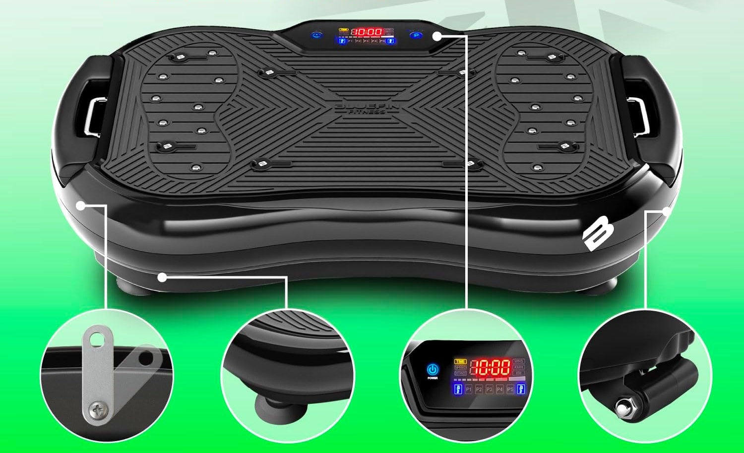 Bluefin Fitness Ultra Slim vibration platform 5 programs 180 home item Brand Bluefin