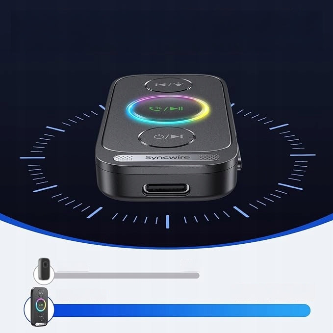 Bluetooth 5.4 AUX Receiver 3,5mm Syncwire LED HiFi Manufacturer code 6973383079489