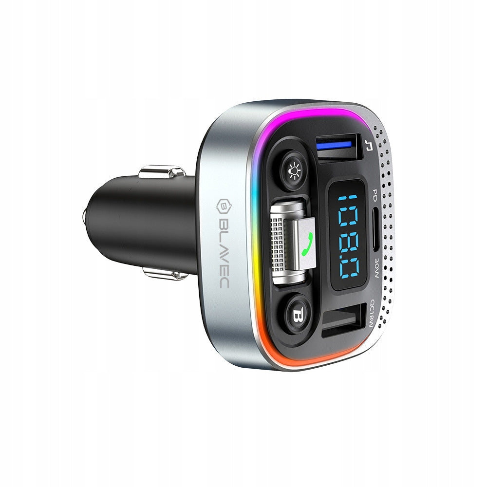 Bluetooth FM Transmitter Car Charger USB-C PD 30W + 2xUSB-A QC3.0 Packaging status original