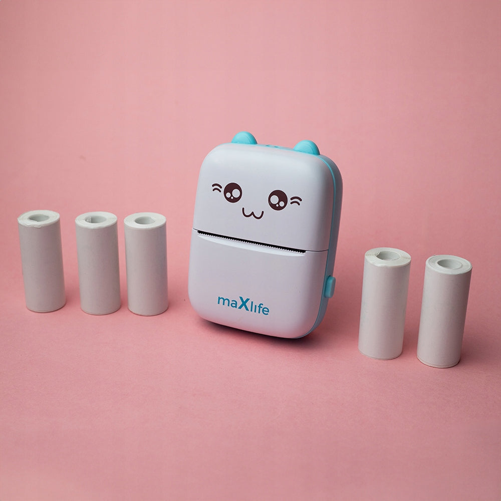 Bluetooth Thermal Printer Maxlife Wireless Printer + 5 Rolls Manufacturer code OEM0200503