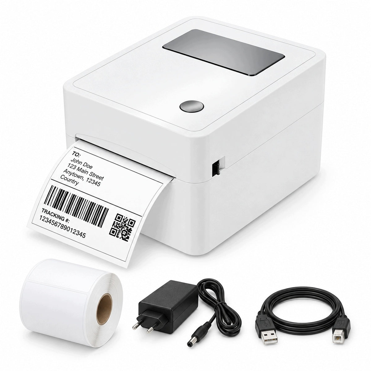 Bluetooth courier label thermal printer USB 203 DPI 4x6 + roll