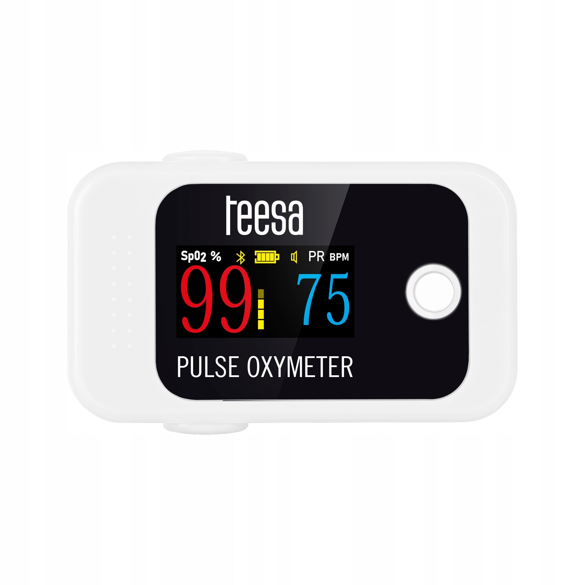 Bluetooth medical finger pulse oximeter Teesa Batteries included yes