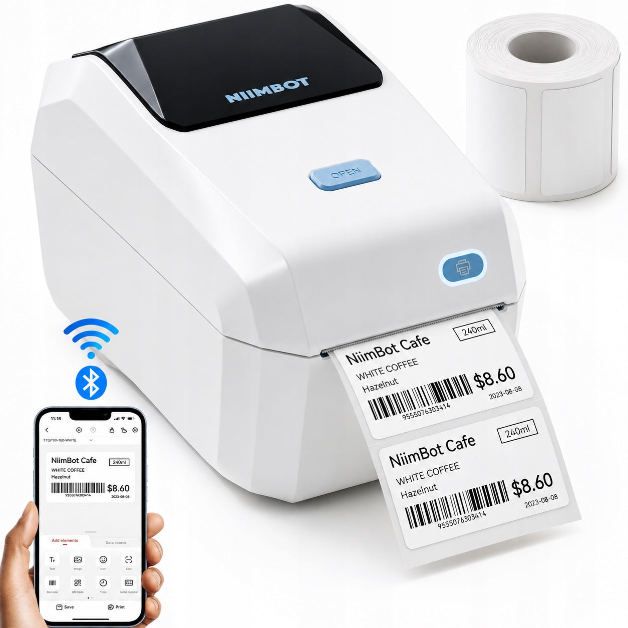 Bluetooth thermal printer of self-adhesive labels Niimbot K3