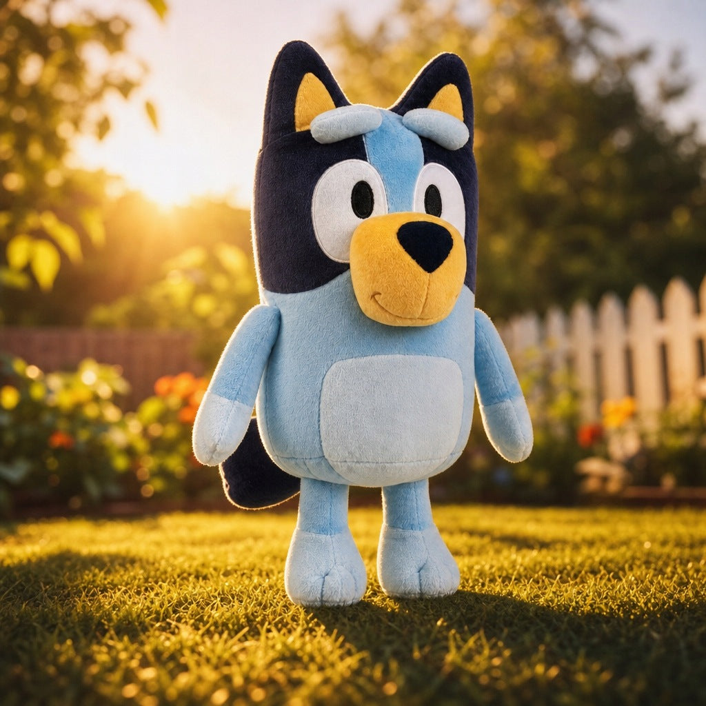 Bluey Plush Toy 30cm Hugging Dog with Fairy Tale Gift for Kids Packaging status original