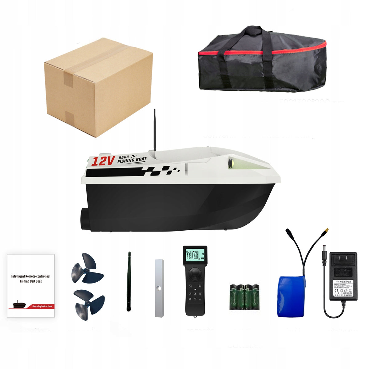 Boat D50B GPS 12V 2m/s load capacity 2kg 2 x 15600mAh