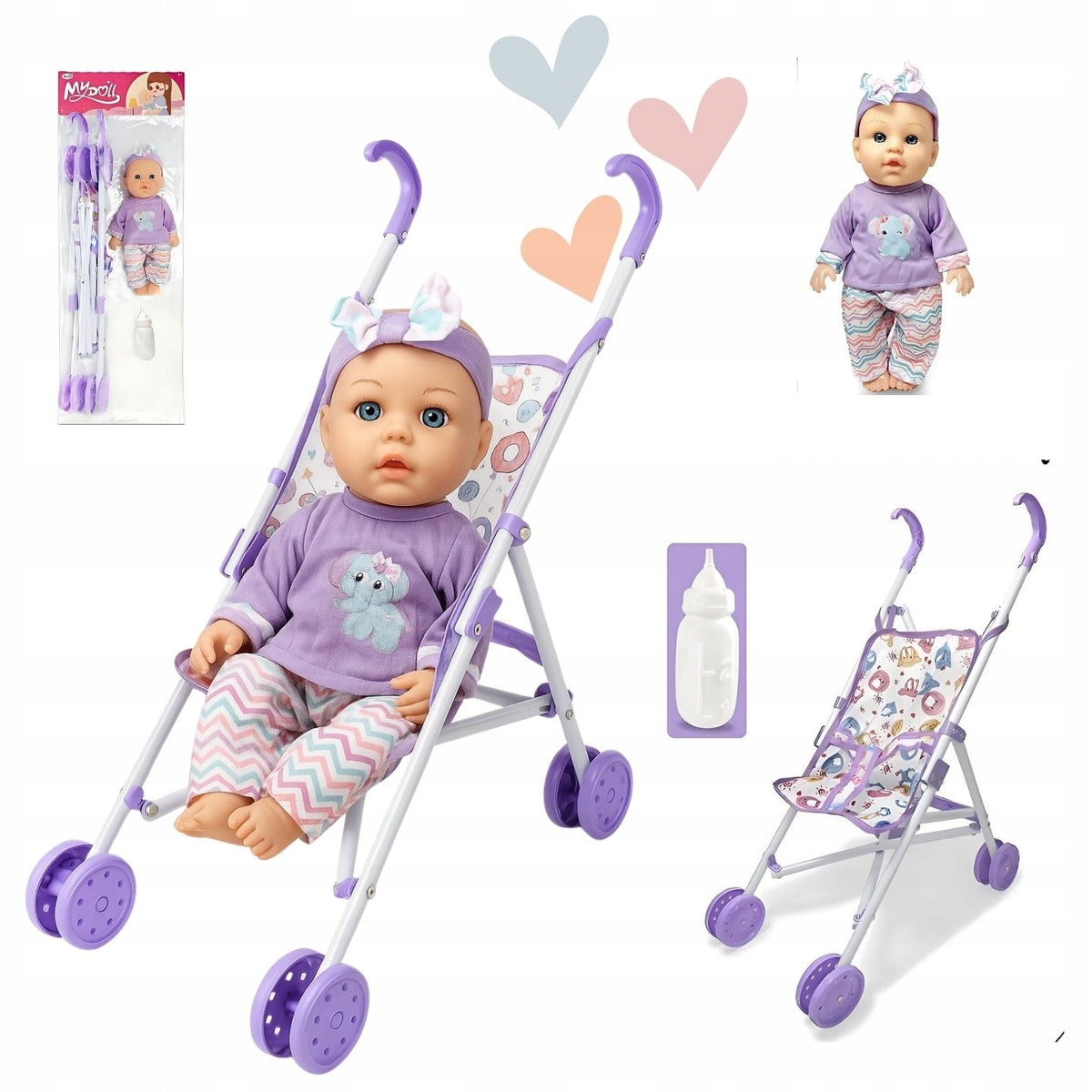 Bobas Doll Talking Drinking and Large Interactive Stroller Bottle