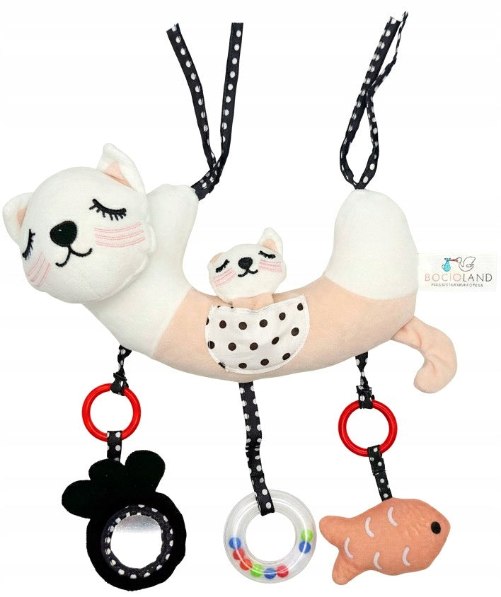 Bocioland plush sensory pendant for crib stroller Kitten 1 piece