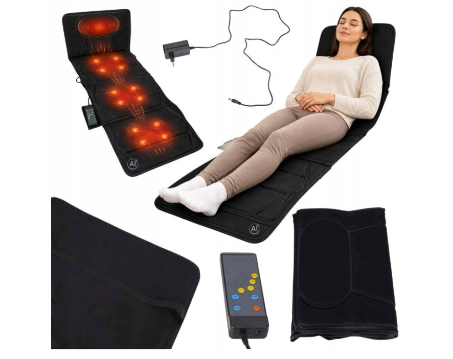 Body Back Massager Vibration Massage Mat ,Remote Control 16 Massage Points