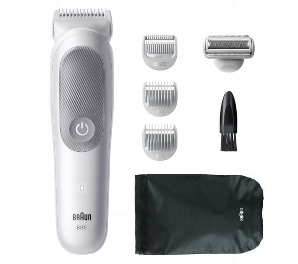 Body Trimmer Braun BG5550 100 min. Battery Operation White SkinGuard