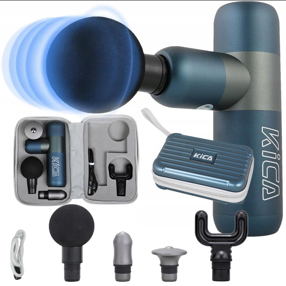 Body massager GUN KiCA 2 4 tips aluminum case back leg belly