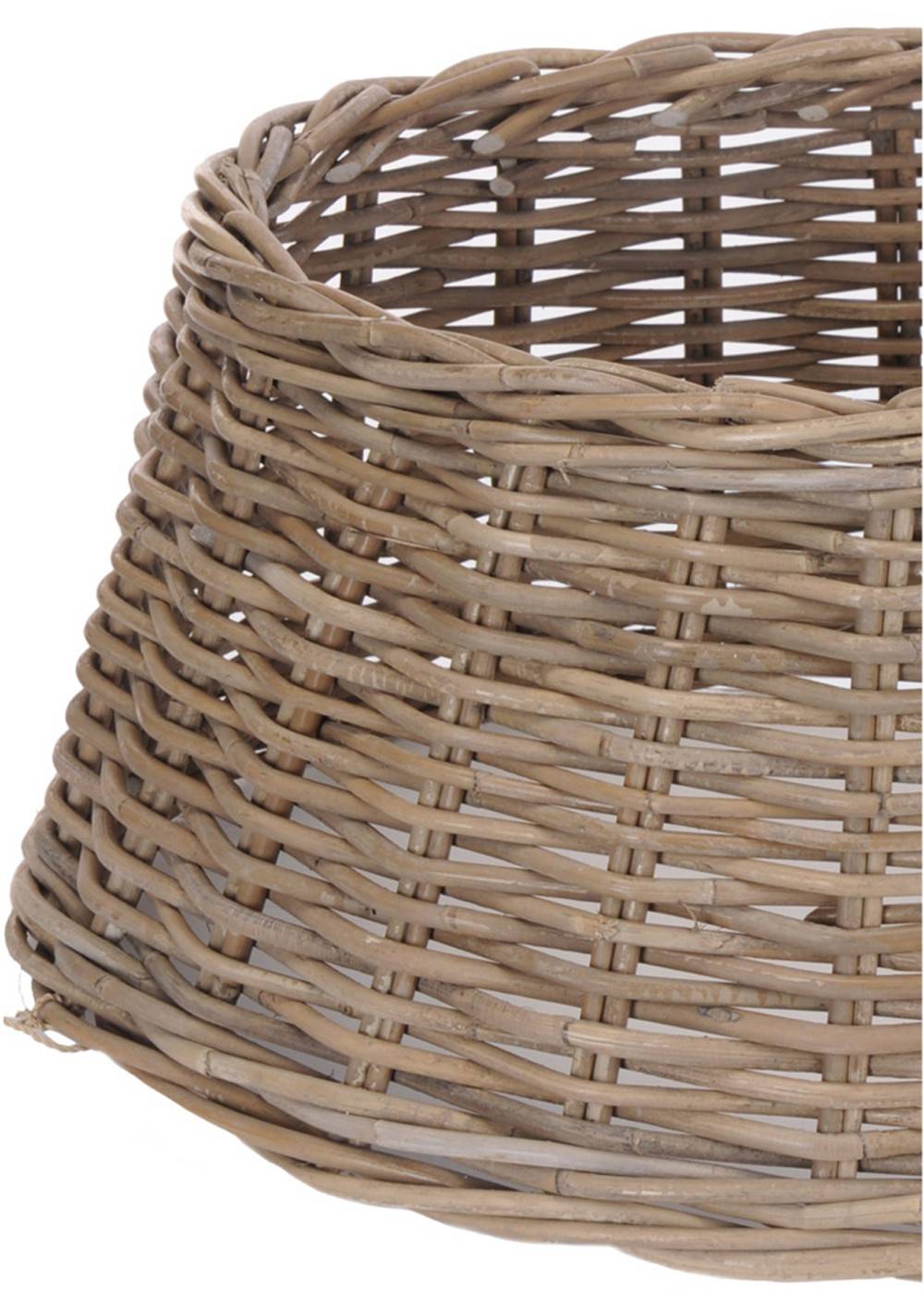 Boho Scandi Christmas Tree Stand Cover Braided Wooden 40-60 cm Rattan Packaging status original