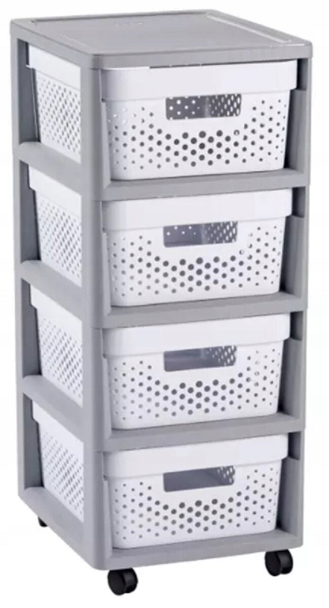 Bookcase CURVER Infinity 231556 Grey and white Furniture color white shades of gray