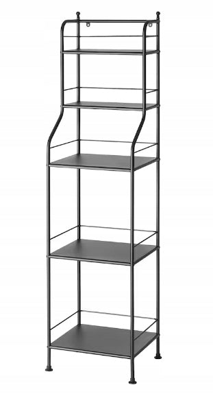 Bookcase, black, 40x156 cm
