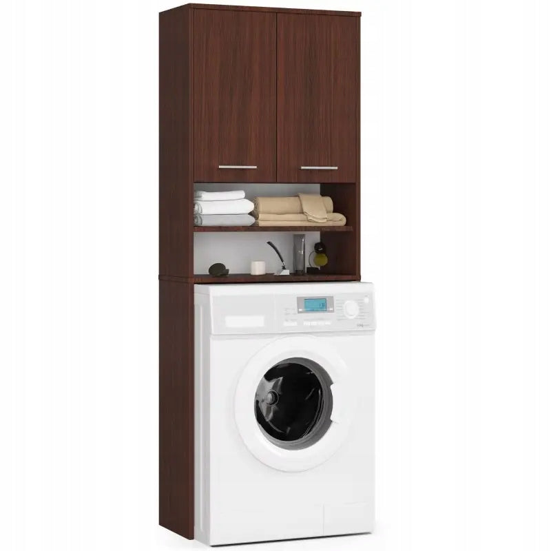 Bookcase for bathroom 180 cm wenge over washing machine 4 shelves