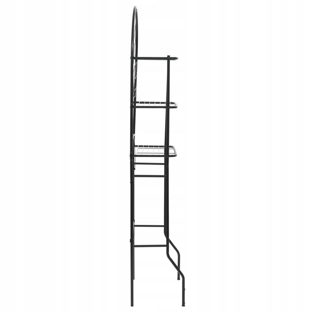 Bookcase for bathroom, black, 60 x 33 x 174 cm Furniture depth 33 cm