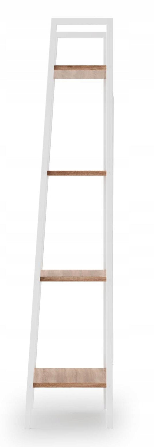 Bookcase loft narrow white+ sonoma oak metal Narvik Manufacturer Halmar