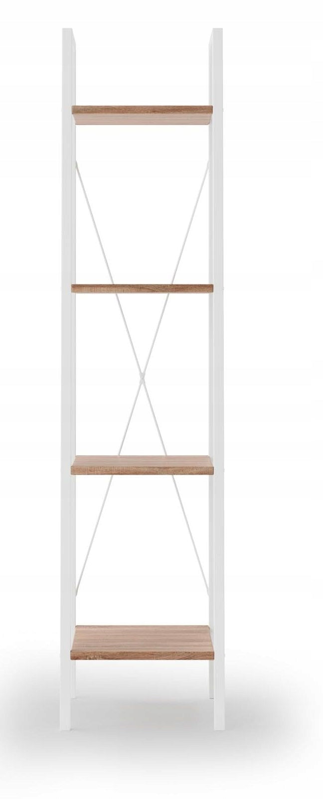 Bookcase loft narrow white+ sonoma oak metal Narvik Packaging status original