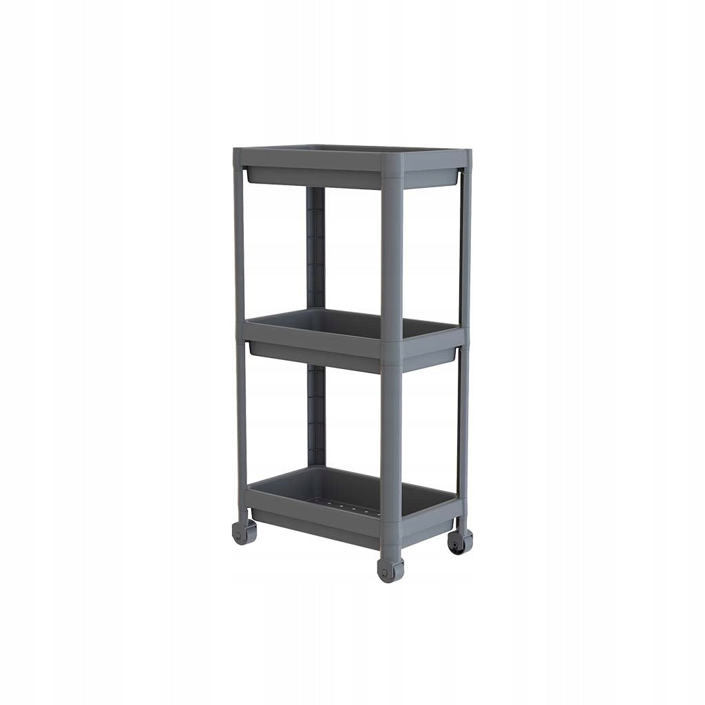 Bookcase on wheels 3 level Decobella anthracite kitchen bathroom