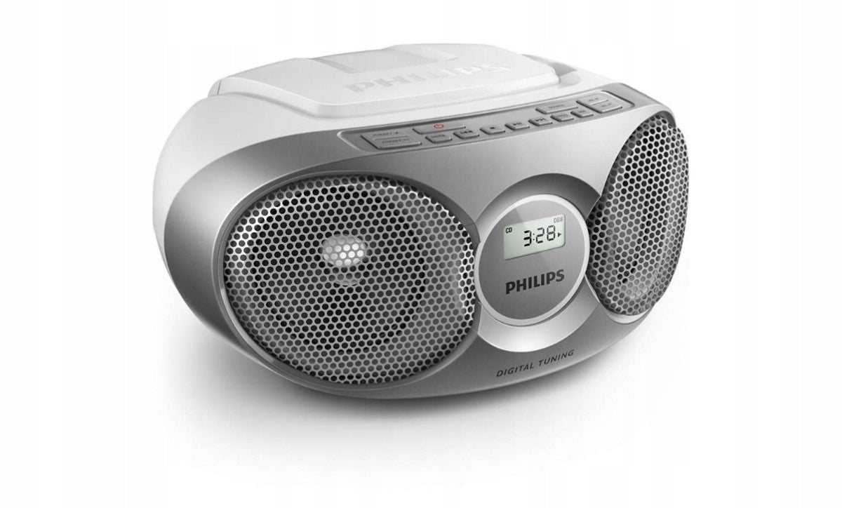 Boombox Bumbox FM radio CD player silver Philips AZ215S Brand Philips