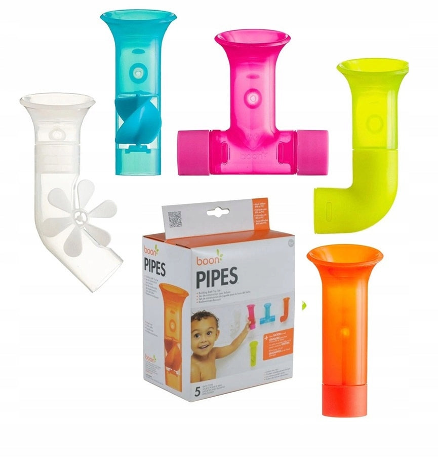Boon Water Bath Toy Tubes Pipes Purple 12 m + B11088