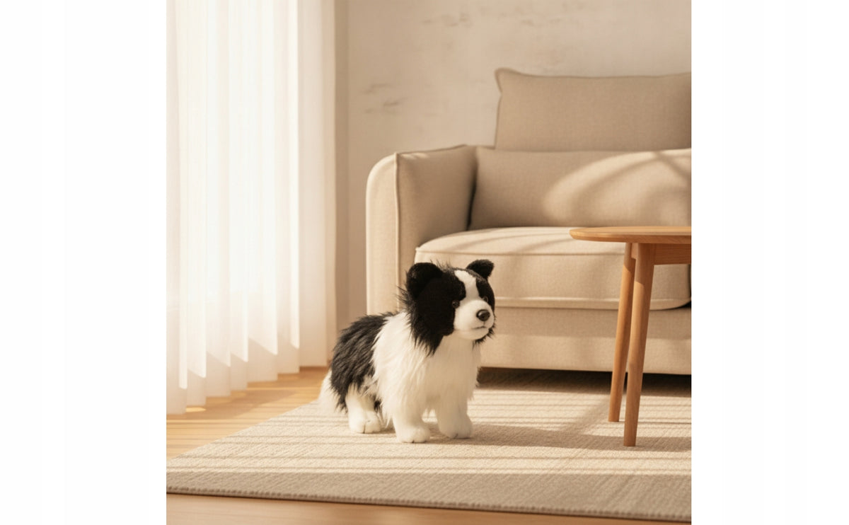 Border Collie Stuffed Dog Standing Border Collie Stuffed Toy Realist Brand no brand