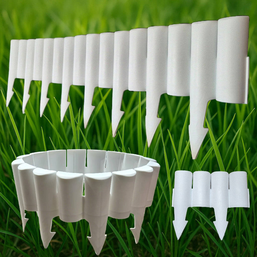 Border garden palisade high edging border white 2,5m lawn fence Packaging status original