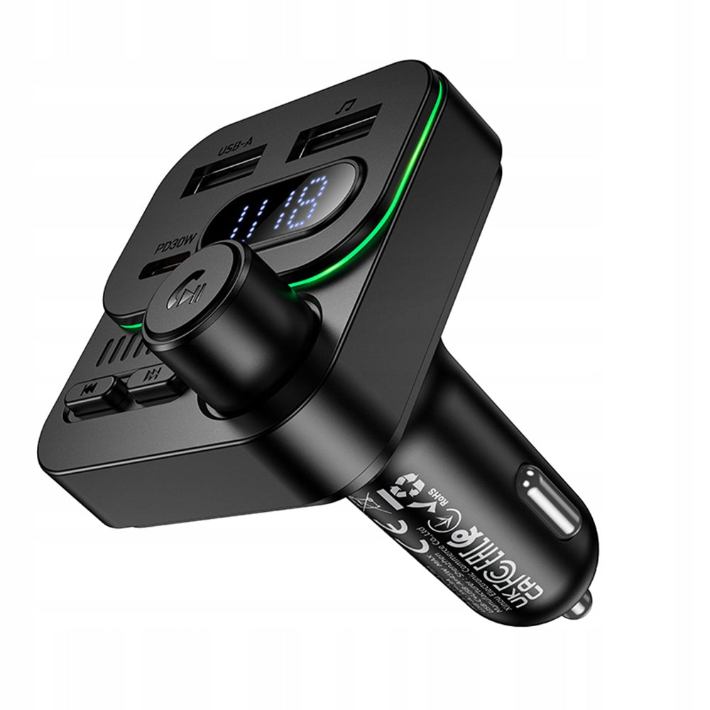 Borofone FM Transmitter BC61 Ocean MP3, Bluetooth - 2xUSB + Type C - PD 45W c Manufacturer code Transmiter Bluetooth FM MP3 USB BC61