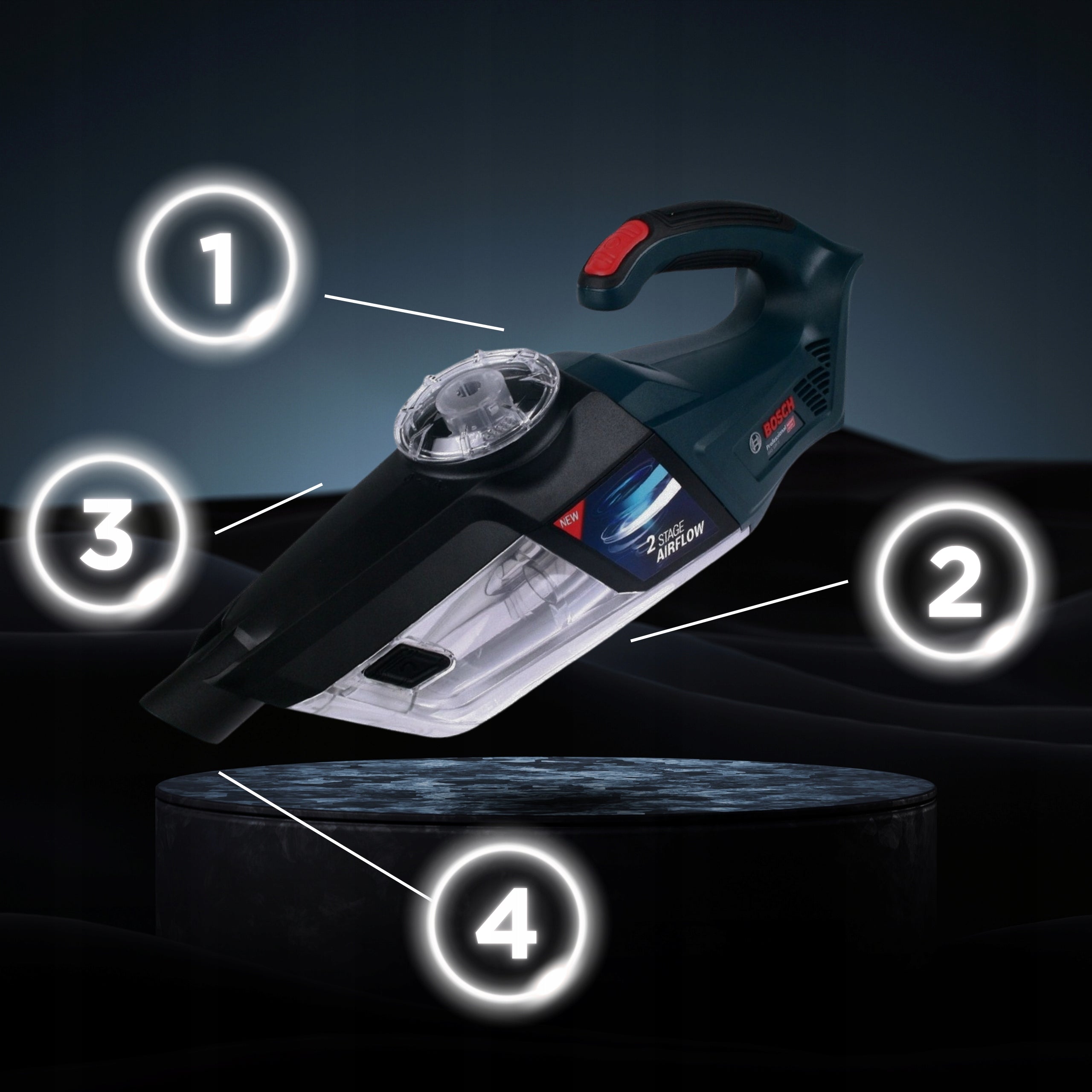 Bosch CORDLESS HANDHELD VACUUM CLEANER BAGLESS CAR WORKSHOP 18V Manufacturer code 303733519