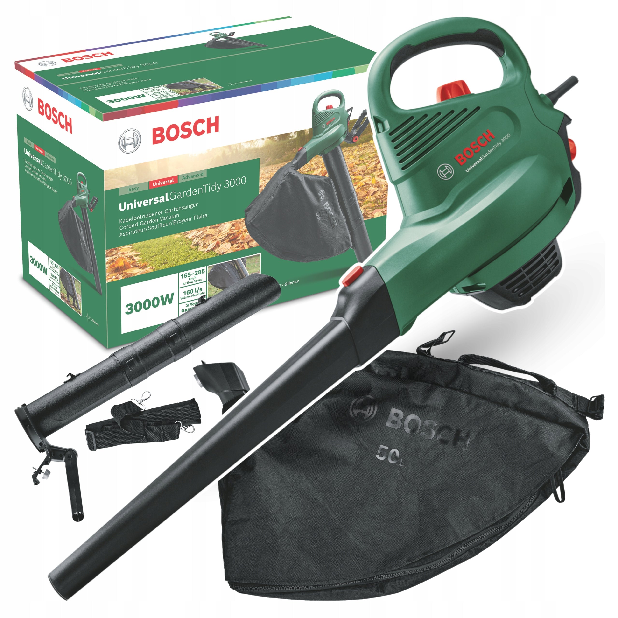Bosch DIY UniversalGardenTidy 3000 Yard Vacuum + Blower 06008B1001