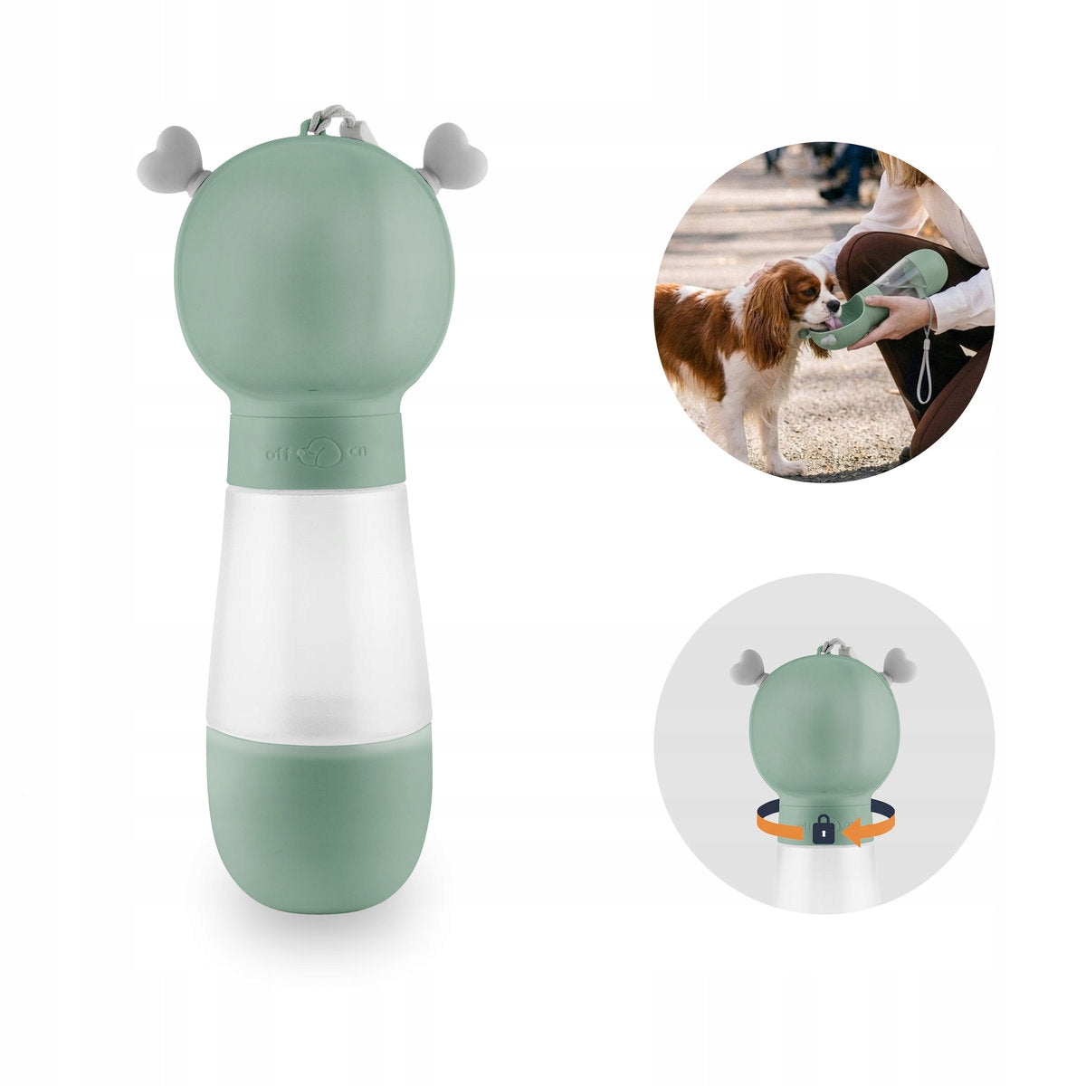 Bottle Amore Duo 2in1 Miloo Pets Water Feeder Cat Food 350+180ml